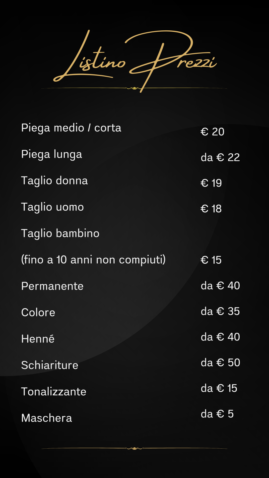 servizi e listino